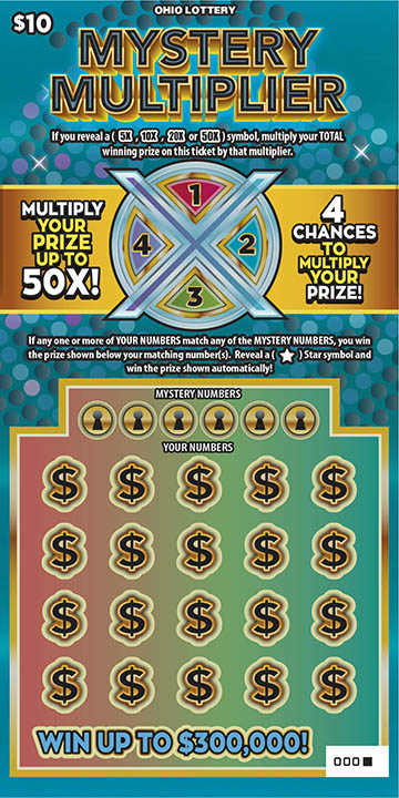 Mystery Multiplier scratch-off from Ohio Lottery