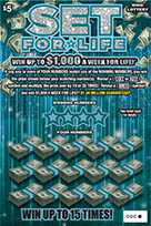 SET FOR LIFE scratch-off ticket