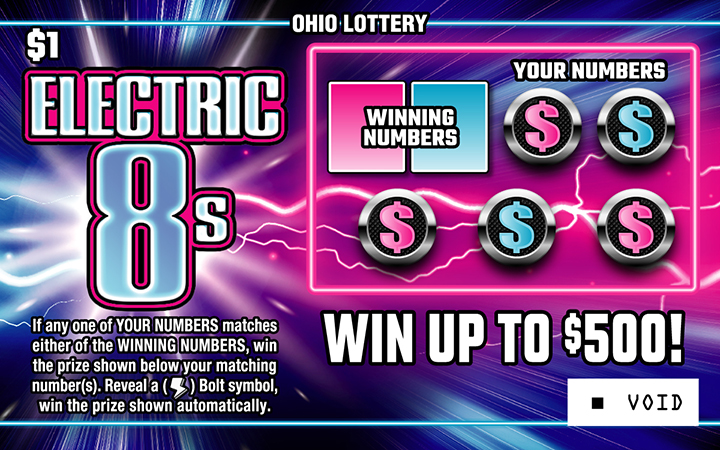 Electric 8s scratch-off from Ohio Lottery