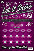 LET IT SNOW scratch-off ticket