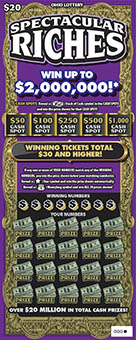 SPECTACULAR RICHES scratch-off ticket
