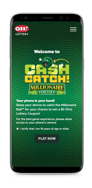 Cash Catch Challenge Landing Screen