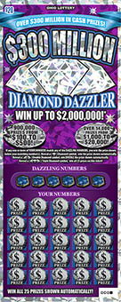 $300 MILLION DIAMOND DAZZLER scratch-off ticket