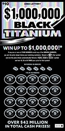 $1,000,000 BLACK TITANIUM scratch-off ticket