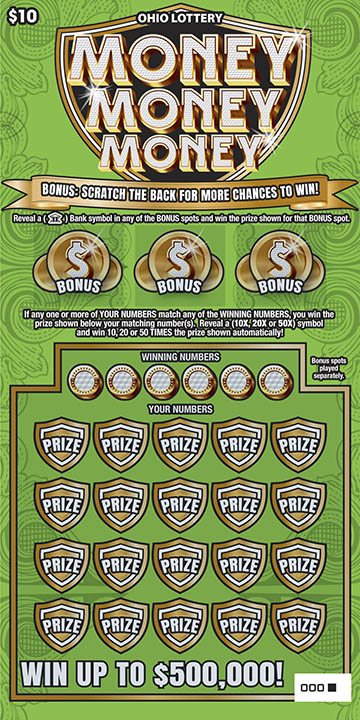 Money, Money, Money scratch-off from Ohio Lottery
