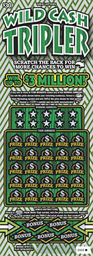 WILD CASH TRIPLER scratch-off ticket