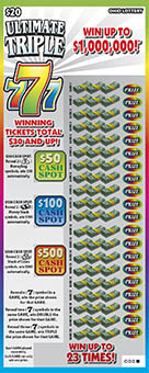 ULTIMATE TRIPLE 777 scratch-off ticket