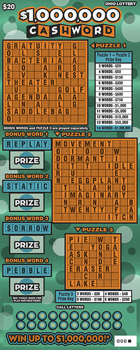 $1,000,000 Cashword