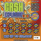 CASH EXPLOSION 10X scratch-off ticket