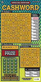 SPECIAL EDITION CASHWORD scratch-off ticket