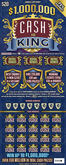 $1,000,000 CASH IS KING scratch-off ticket