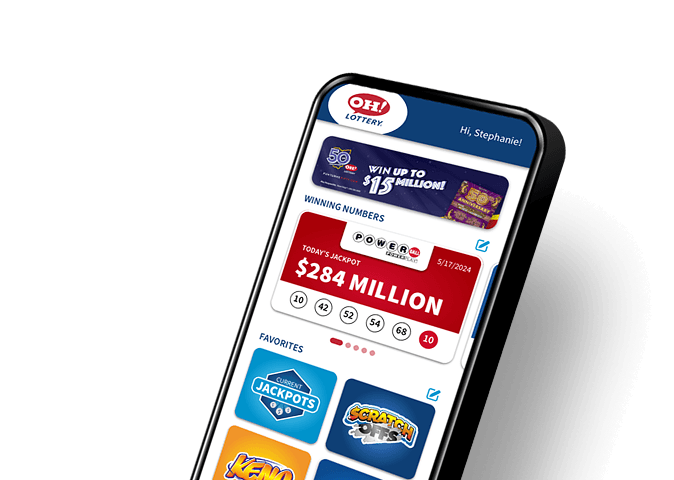 Ohio Lottery Mobile App on phone