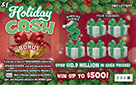 Holiday Cash scratch-off ticket