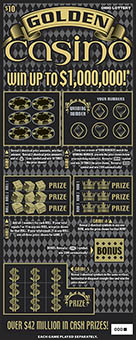 GOLDEN CASINO scratch-off ticket