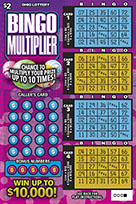 BINGO MULTIPLIER scratch-off ticket