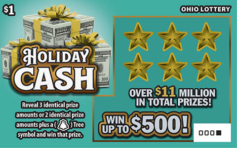 Holiday Cash scratch-off from Ohio Lottery