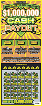 $1,000,000 CASH PAYOUT scratch-off ticket
