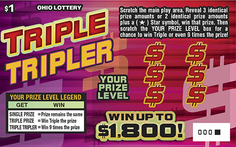 Triple Tripler scratch-off from Ohio Lottery