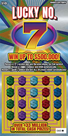 LUCKY NO. 7 scratch-off ticket