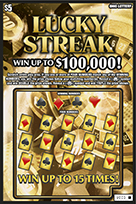 LUCKY STREAK scratch-off ticket