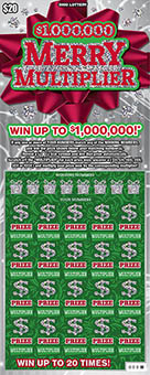 $1,000,000 Merry Multiplier scratch-off ticket