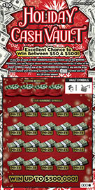 HOLIDAY CASH VAULT scratch-off ticket