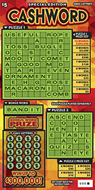 SPECIAL EDITION CASHWORD scratch-off ticket