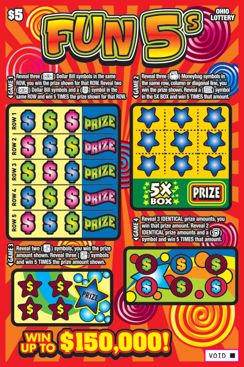 Fun 5s scratcher ticket