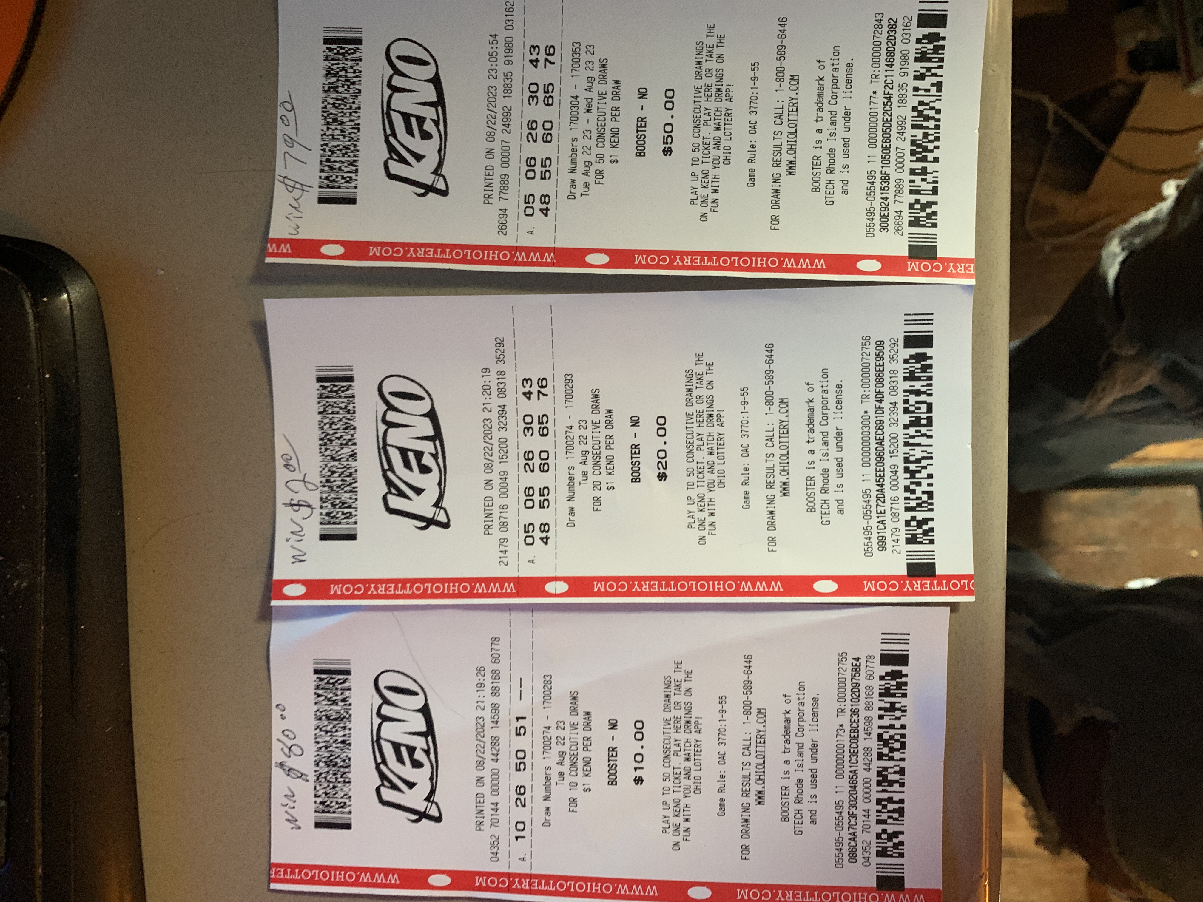 Bought the tickets following day went to check them check Ching I want