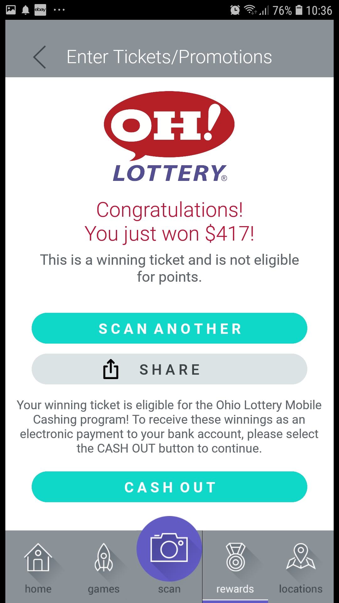 Is butter 50 draw ticket